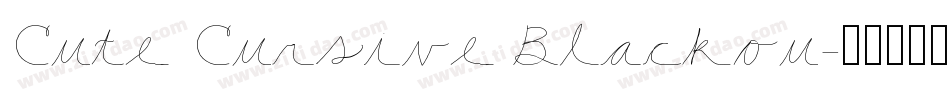 Cute Cursive Blackou字体转换
